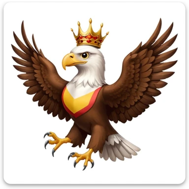 An eagle in the center of the Spanish flag  sticker
