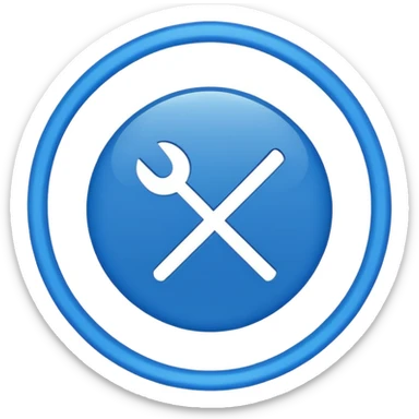 Tick inside a blue circle  sticker