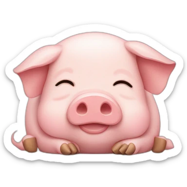 Sleepy pig sticker