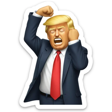 donald trump dabbing sticker