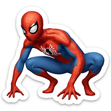 Spider-Man pooping sticker