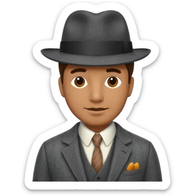 Old british vibe suit man sticker