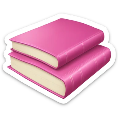 Pink book sticker