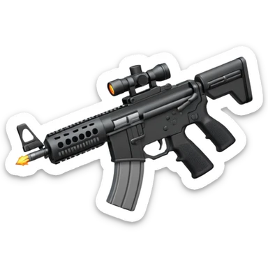 ar 15 with gun spark like its shooting sticker