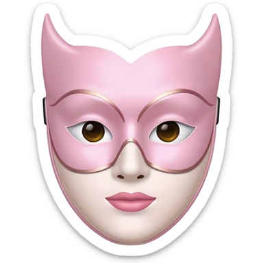 Esthetic light pink mask sticker