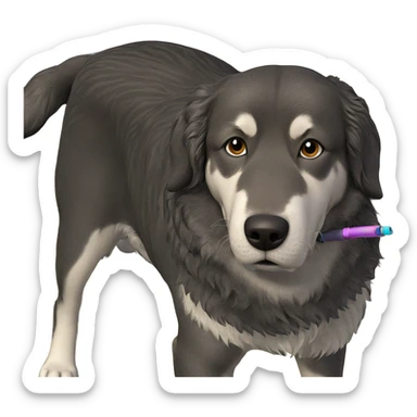 dog enjoying the outdoors sticker