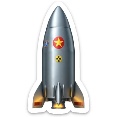 ICBM with nuclear tag sticker