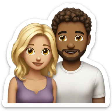 Cute couples sticker