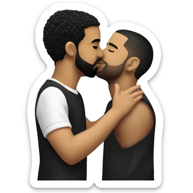 Drake kissing drake sticker