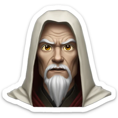 hyperrealist sith jedi in world of warcraft sticker