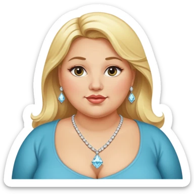 very fat beautiful rich blonde woman sticker