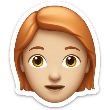 Redhead girl with fair skin sticker