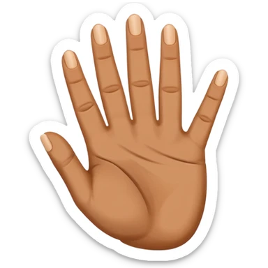 right hand making the East Side sign, fingers arranged to look like an E, no text sticker