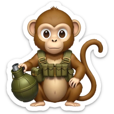monkey with a grenade sticker