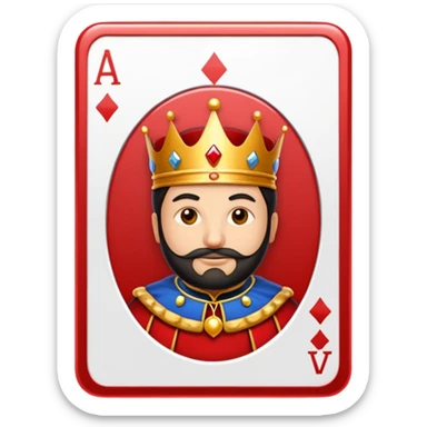 Solitaire card king sticker