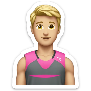 white boy with pink Nike pull sticker