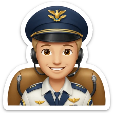 pilot saying phew sticker