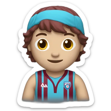 Burgundy blue striped Trabzonspor jersey sticker