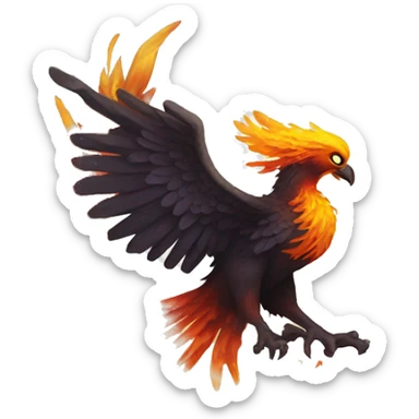 phoenix rising from ashes sticker