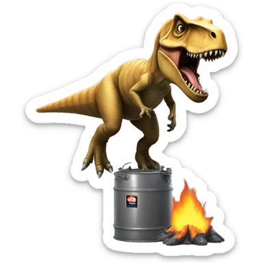 T. rex passing gas sticker