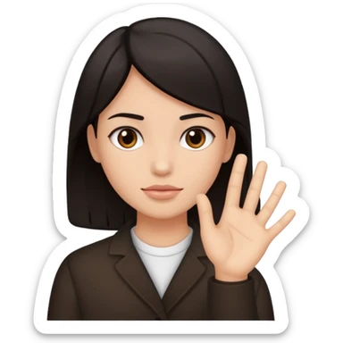 persona negando con la mano  sticker