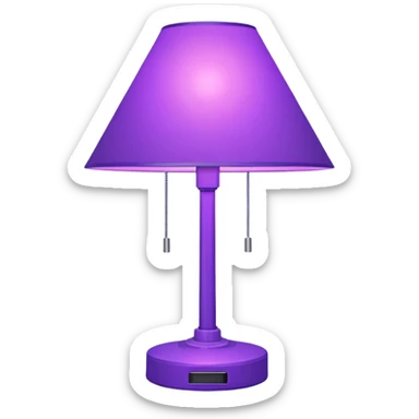 80s purple lighting lamp sticker