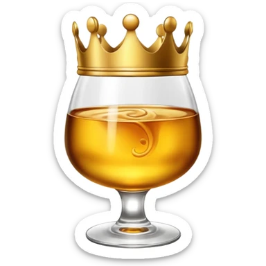 crown royal crown gold glass with black background sticker