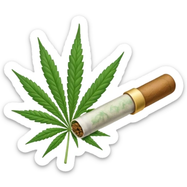 Marijuana joint sticker