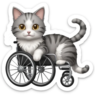 cat wheelchair sticker