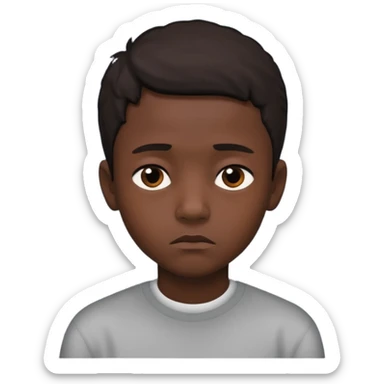 Lonely darck young black boy sticker