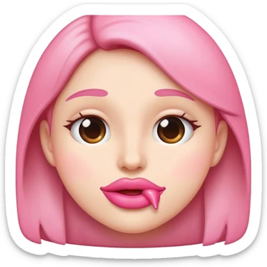 female lower lips sticker