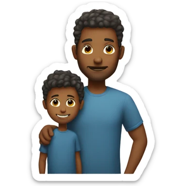 A father with a little boy  sticker