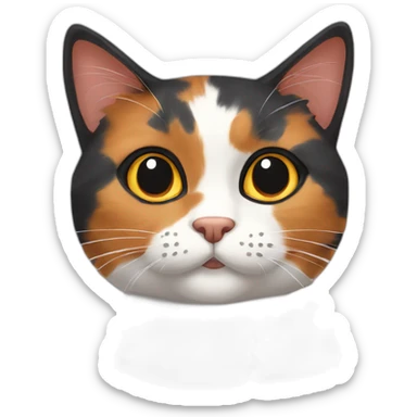 Two calico cat sticker