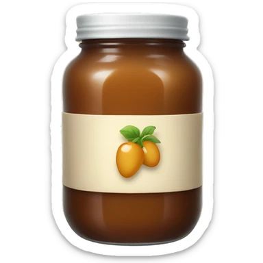 a jar of light-brown jam sticker