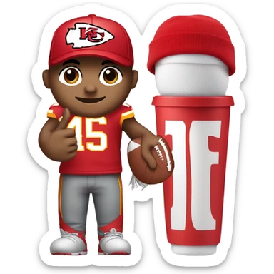 Kansas City Chiefs fan sticker