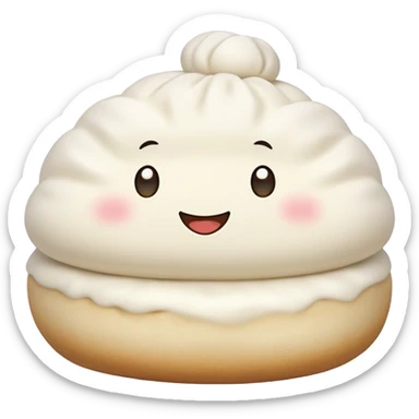 A chinese steamned bun who is happy sticker