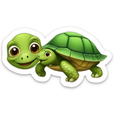turtle plus one sticker