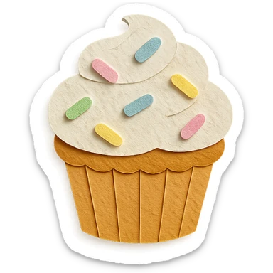 funfetti cupcake with pastel sprinkles sticker