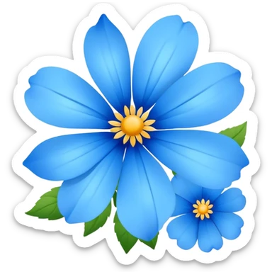 Blue flowers sticker