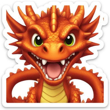 Fire dragon dracurus sticker