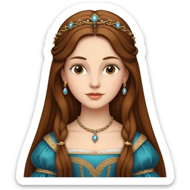 Renaissance lady sticker