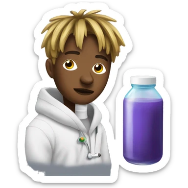 Juice Wrld with medicine sticker