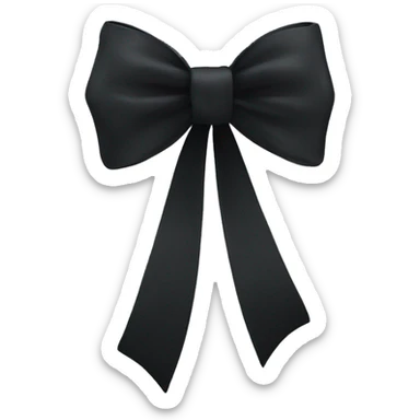 Black bow sticker