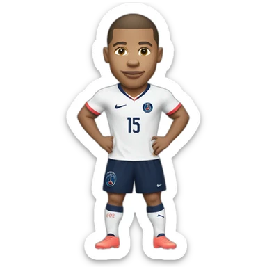 kylian mbappe, psg, buff, world cup, soccer sticker