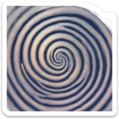 Double spirale translucide et irisée. sticker