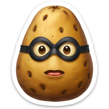 Masked potato sticker