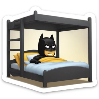 batman lying in bunk bed sticker