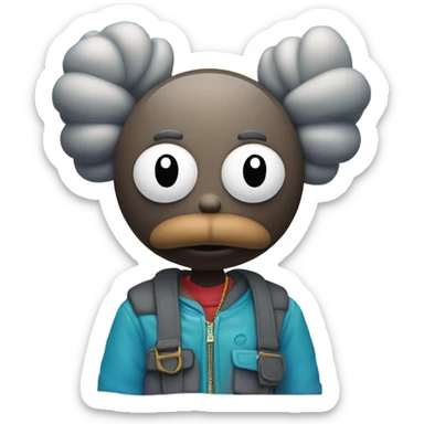 kaws  sticker