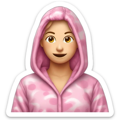 pijama de dinosaurio rosa mujer sticker