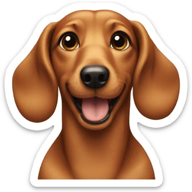 The dog is a hairy dachshund sticker